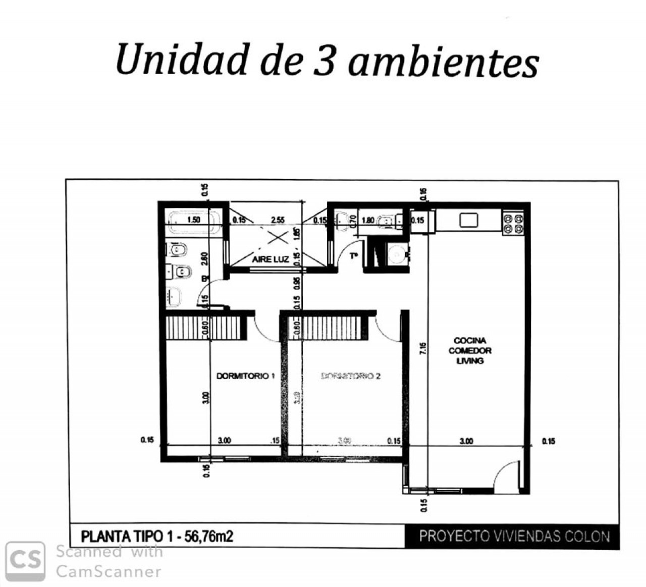 Departamento 2 dormitorios de categoría, calle Colon Jose C, paz